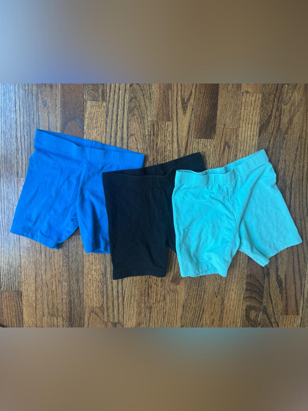 Next Three-Pack Girls Bike Shorts in Blue, Black, Aqua size 6